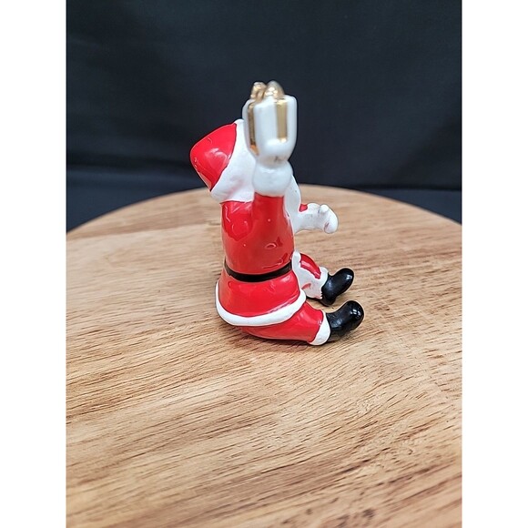 Vintage Napco Taper Candlestick Hugger Ceramic Santa Figure Holiday Decor - Picture 4 of 10